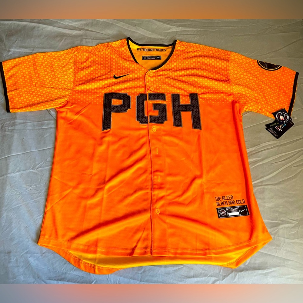 Nike Orange and Black Game Jersey